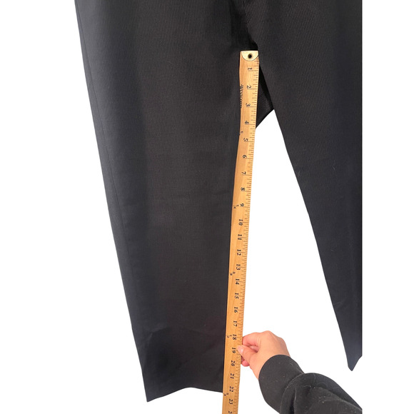 New! Nili Lotan 6 Wool Pinstripe Paris Pants $595 High Waist Drop Crotch Black - Picture 9 of 10